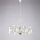 Lampadario in Ferro Laccato Avorio Decape Made in Italy per Arredare L’interno - Marrakech Viadurini