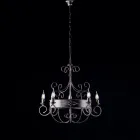 Lampadario in Ferro Laccato e Ruggine Made in Italy per Arredare L’interno - Texas Viadurini