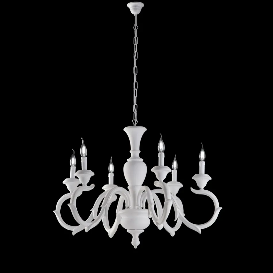 Lampadario in Legno Made in Italy per Arredare L’interno - Firenze Viadurini