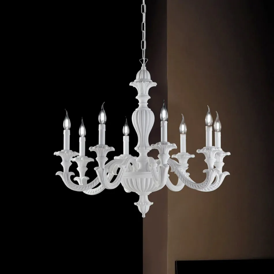 Lampadario in Legno Made in Italy per Arredare L’interno - Milano Viadurini