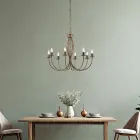 Lampadario in metallo bianco per illuminare ambienti raffinati – Roccia Viadurini