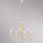Lampadario in metallo bianco per illuminare ambienti raffinati – Roccia Viadurini