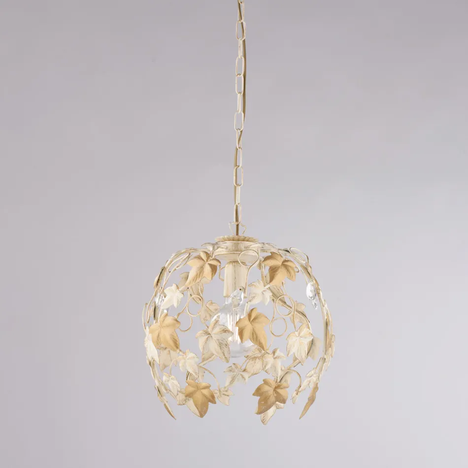Lampadario in metallo con pendenti in cristallo per interni eleganti – Orchidea Viadurini