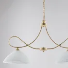 Lampadario in metallo e ceramica bianca per interni eleganti – Eclisse Viadurini
