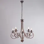 Lampadario in metallo e vetro per illuminare interni con stile elegante – Laguna Viadurini