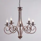 Lampadario in metallo e vetro per illuminare interni con stile elegante – Laguna Viadurini