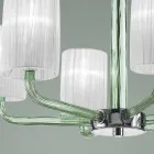 Lampadario in Vetro di Venezia e Metallo Fatto a Mano in Italia - Graham Viadurini