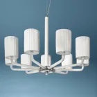 Lampadario in Vetro di Venezia e Metallo Fatto a Mano in Italia - Graham Viadurini