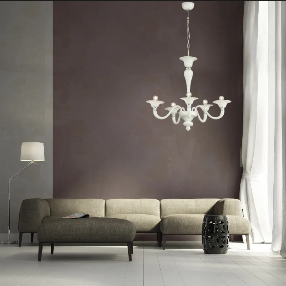 Lampadario in Vetro di Venezia Soffiato a Mano Stile Classico - Demetra Viadurini