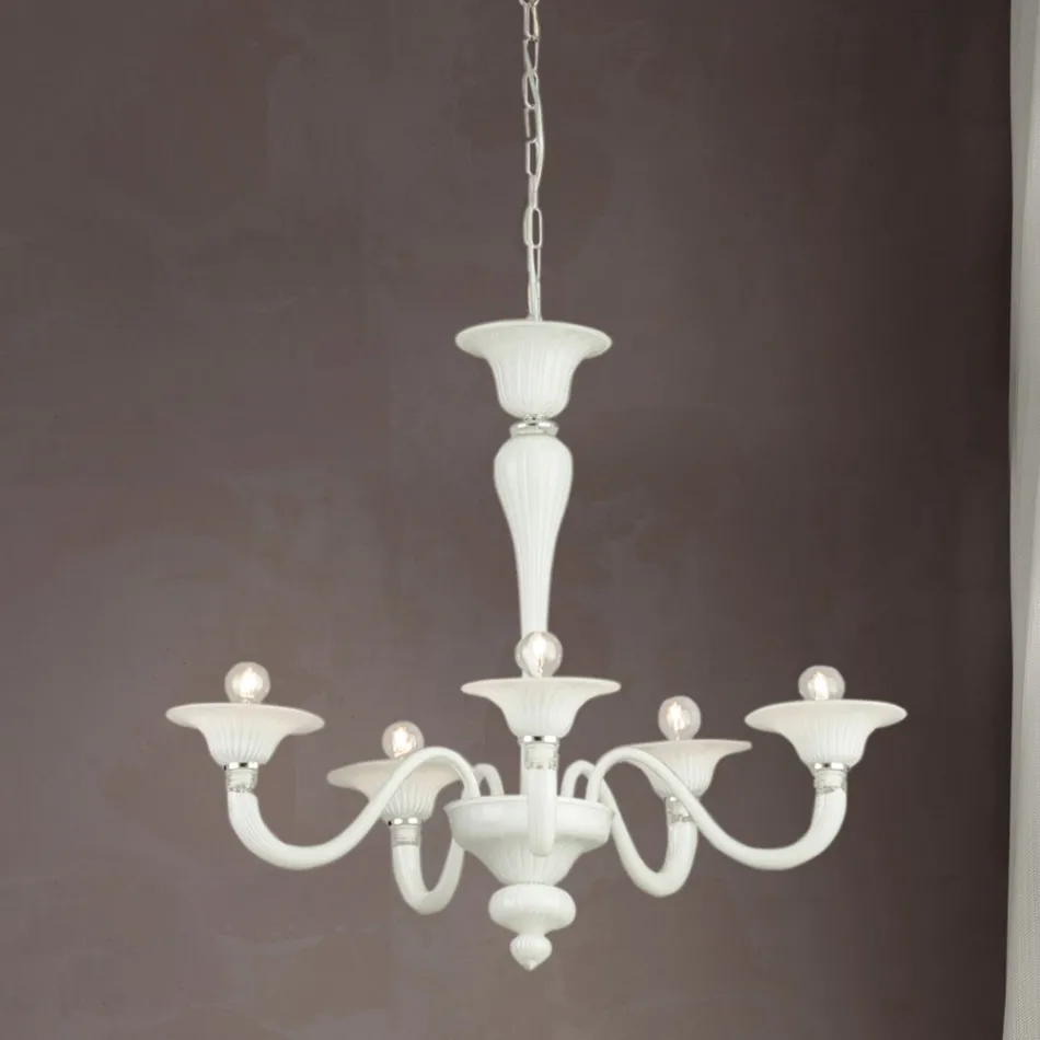 Lampadario in Vetro di Venezia Soffiato a Mano Stile Classico - Demetra Viadurini