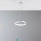 Lampadario in vetro e metallo bianco per illuminare interni eleganti – Voyager Viadurini
