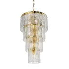 Lampadario Moderno 12 Luci in Vetro Artigianale Lusso Italiano - Valadier Viadurini