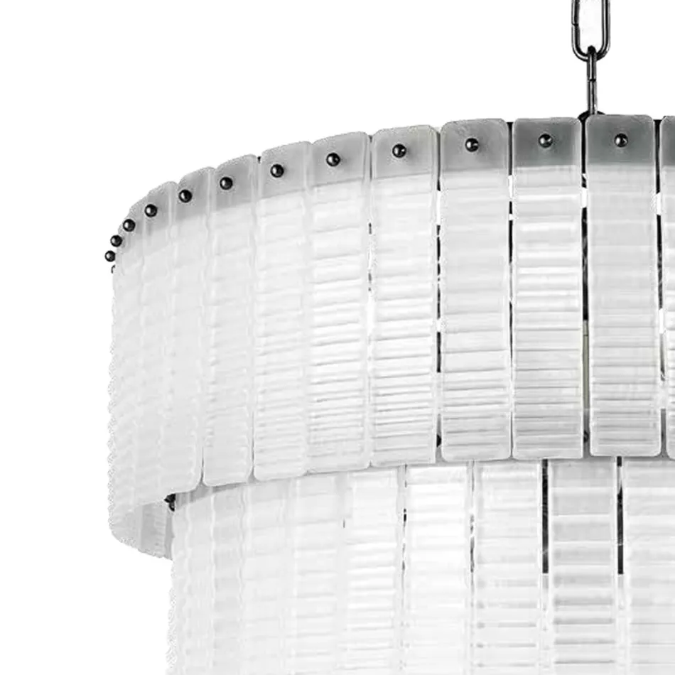 Lampadario Moderno 36 Luci in Vetro Artigianale Lusso Italiano - Valadier Viadurini