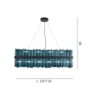 Lampadario Moderno in Vetro Soffiato di Lusso Artigianale Italiano - Maesta Viadurini