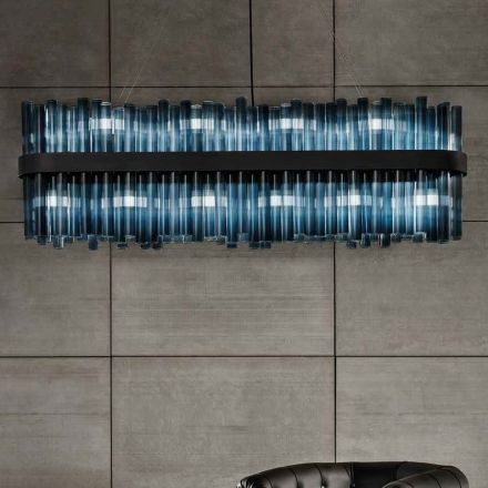 Lampadario Moderno in Vetro Soffiato di Lusso Artigianale Italiano - Maesta Viadurini