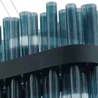 Lampadario Moderno Vetro Soffiato e Metallo Artigianato Italiano - Maesta Viadurini