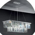 Lampadario Sospeso Classico Metallo e Cristallo Molato di Lusso - Mirielle Viadurini
