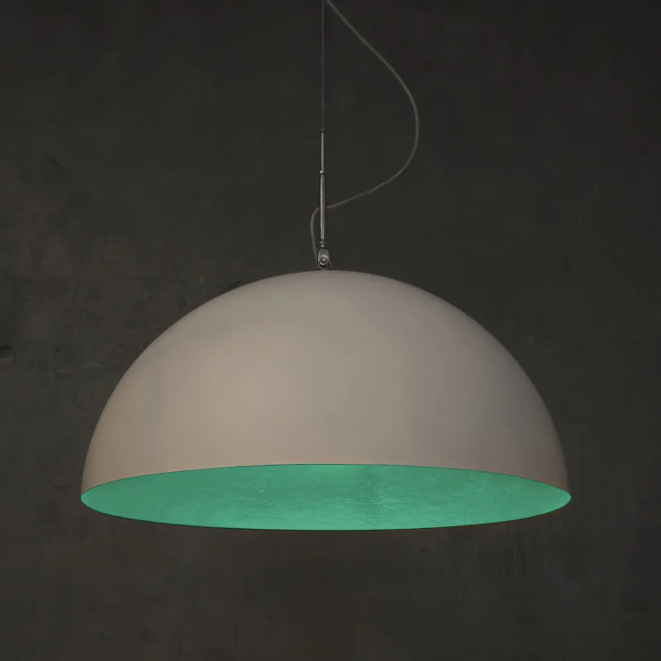 Lampadario Sospeso in Laprene e Nebulite  - Mezza Luna by In-es.artdesign  Viadurini