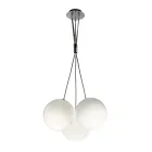 Lampadario Sospeso Tre Lumi in Vetro Incamiciato Made in Italy - Althea Viadurini