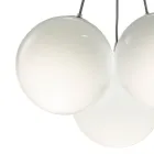 Lampadario Sospeso Tre Lumi in Vetro Incamiciato Made in Italy - Althea Viadurini
