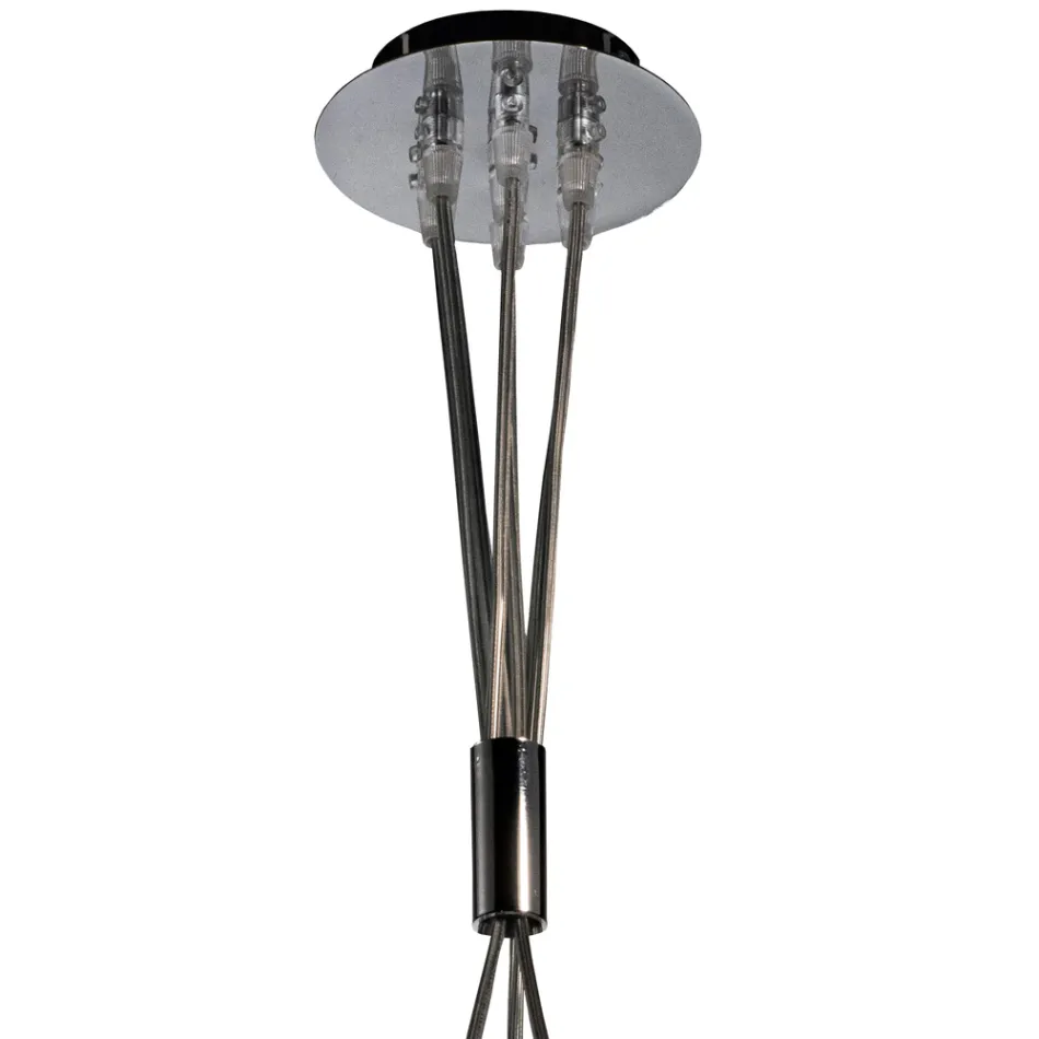 Lampadario Sospeso Tre Lumi in Vetro Incamiciato Made in Italy - Althea Viadurini