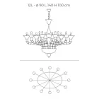 Lampadario Stile Classico in Vetro Veneziano Soffiato a Mano - Vanity Viadurini