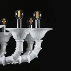 Lampadario Stile Classico in Vetro Veneziano Soffiato a Mano - Vanity Viadurini