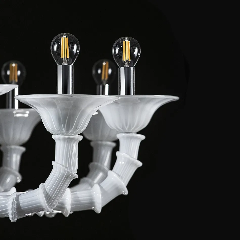 Lampadario Stile Classico in Vetro Veneziano Soffiato a Mano - Vanity Viadurini