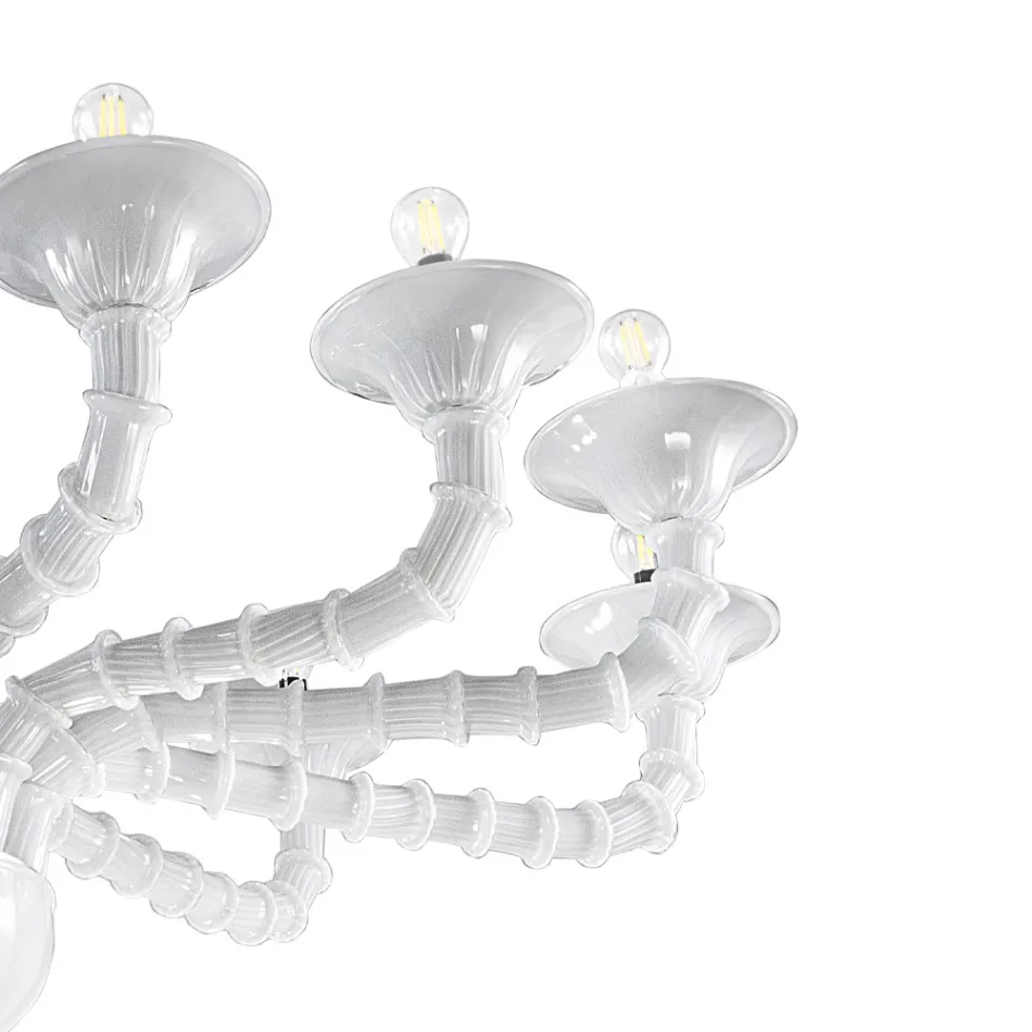 Lampadario Stile Classico in Vetro Veneziano Soffiato a Mano - Vanity Viadurini