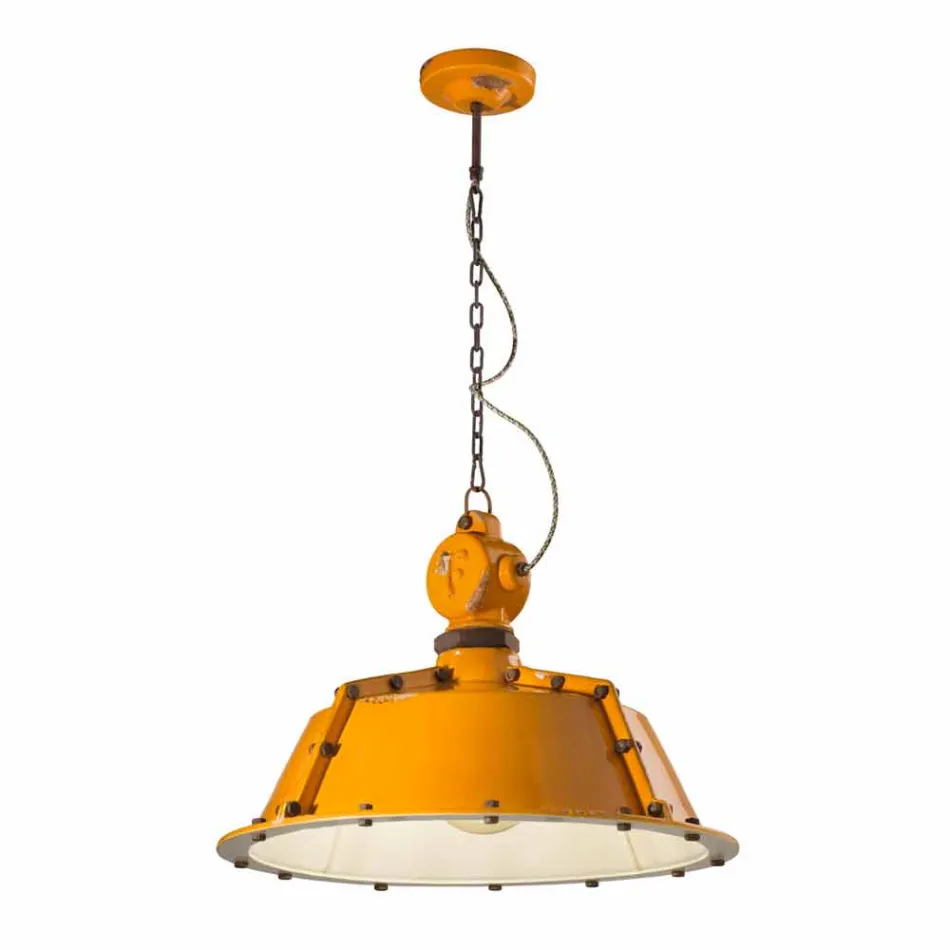 Lampadario stile industriale vintage a campana Jillian Ferroluce Viadurini