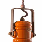 Lampadario vintage di design in ceramica artigianale Cameron Ferroluce Viadurini