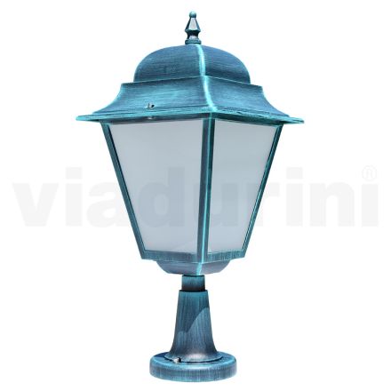 Lampioncino per Esterno in Alluminio e Vetro Sabbiato Made in Italy - Alchimista Viadurini