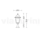 Lampioncino per Esterno in Alluminio e Vetro Sabbiato Made in Italy - Alchimista Viadurini