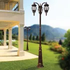 Lampione 3 Luci Stile Vintage in Alluminio Realizzato in Italia - Leona Viadurini