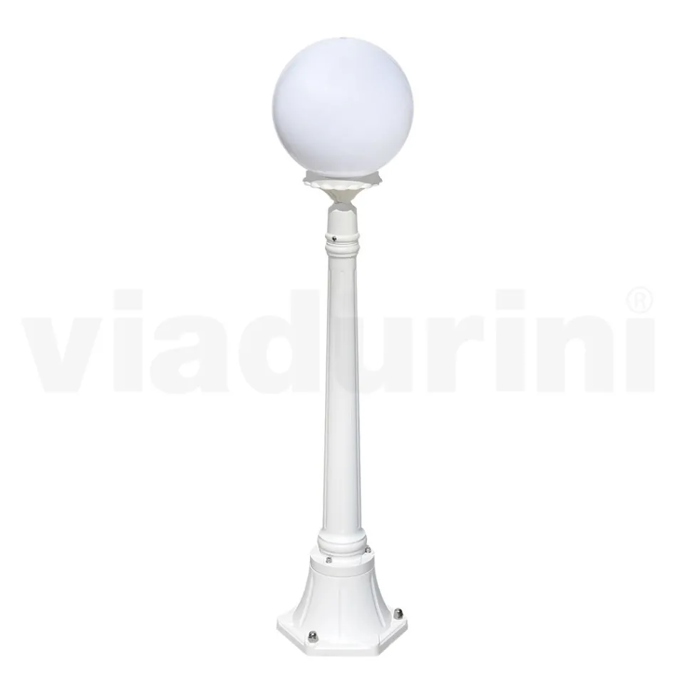 Lampione Alto 110 cm in Acrilico e Alluminio Bianco Made in Italy - Trovabianco Viadurini