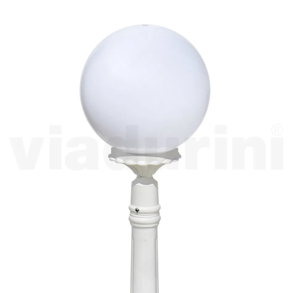 Lampione Alto 110 cm in Acrilico e Alluminio Bianco Made in Italy - Trovabianco Viadurini