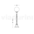 Lampione Alto 110 cm in Acrilico e Alluminio Nero Made in Italy - Trovanero Viadurini