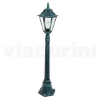 Lampione Alto 117 cm da Giardino in Vetro e 5 Finiture di Alluminio - Pinako Viadurini