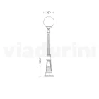 Lampione Alto 145 cm in Acrilico e Alluminio Antracite Made in Italy - Trovaantracite Viadurini
