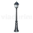 Lampione Alto 152 cm in Vetro e Alluminio Antracite Made in Italy - Scintilla Viadurini