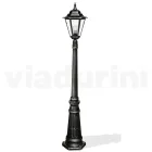 Lampione Alto 154 cm da Giardino in Vetro e 5 Finiture di Alluminio - Pinako Viadurini