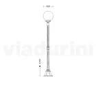 Lampione Alto 172 cm in Acrilico e Alluminio Bianco Made in Italy - Trovabianco Viadurini