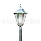 Lampione Alto 179 cm da Giardino in Vetro e 5 Finiture di Alluminio - Pinako Viadurini
