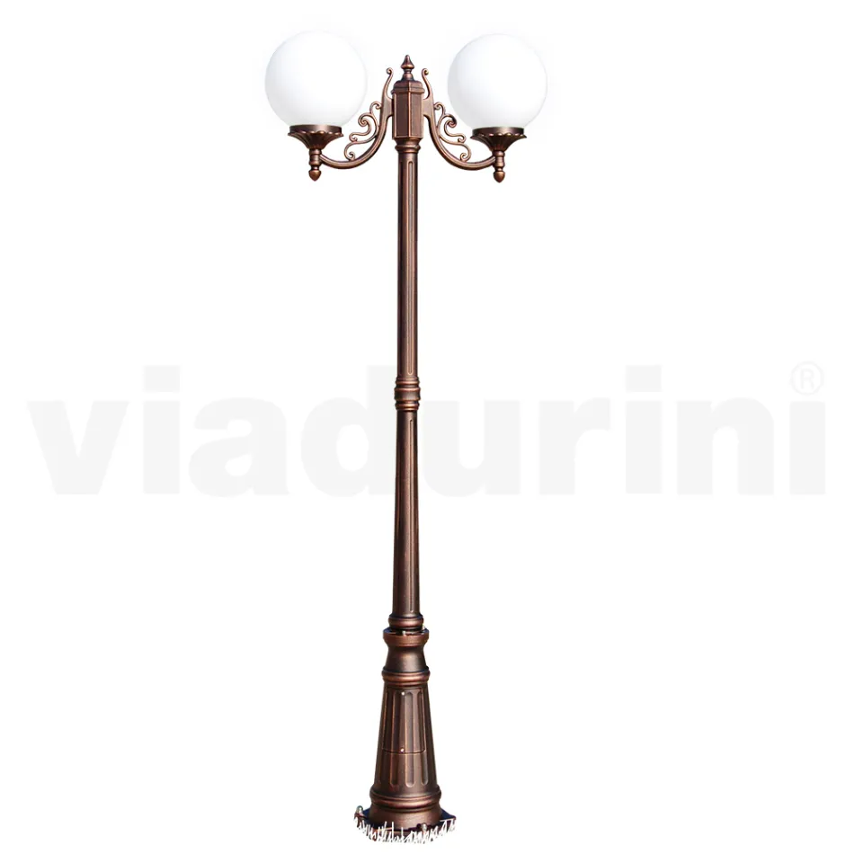 Lampione Alto 200 cm in Acrilico e Alluminio Nero Made in Italy - Trovanero Viadurini