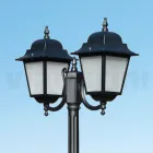 Lampione Alto 208 cm in Vetro e Alluminio Antracite Made in Italy - Scintilla Viadurini