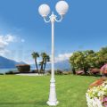 Lampione Alto 212 cm in Acrilico e Alluminio Bianco Made in Italy - Trovabianco