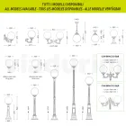Lampione Alto 212 cm in Acrilico e Alluminio Bianco Made in Italy - Trovabianco Viadurini