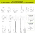 Lampione Alto 212 cm in Acrilico e Alluminio Nero Made in Italy - Trovanero Viadurini