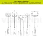 Lampione Alto 214 cm in Vetro e Alluminio Antracite Made in Italy - Scintilla Viadurini