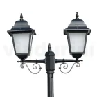 Lampione Alto 219 cm in Vetro e Alluminio Antracite Made in Italy - Scintilla Viadurini